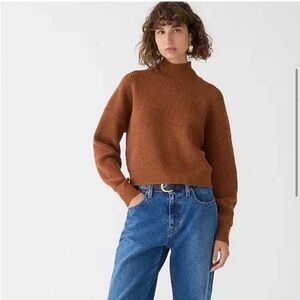 Women's Brown Ribbed Sweater